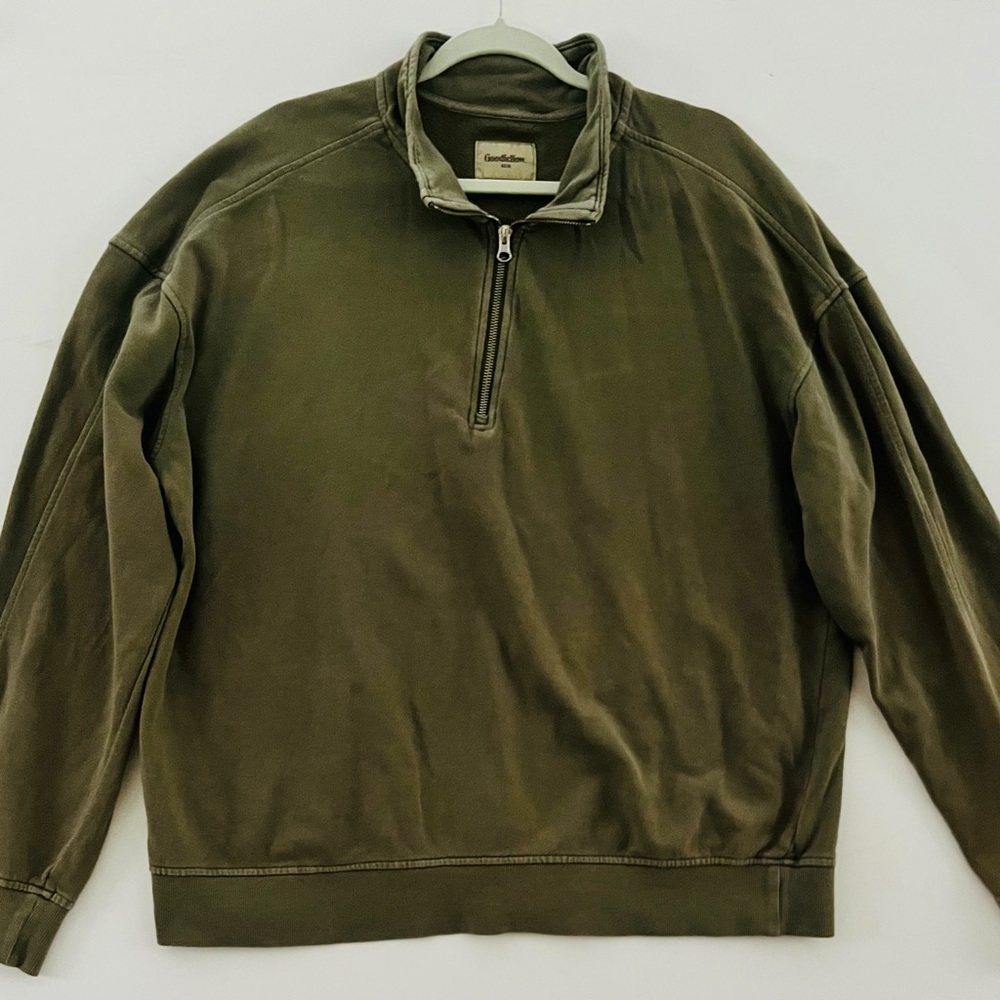 Goodfellow & Co Men's Zip-Up Sweater in Olive